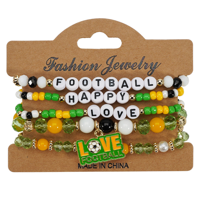 Wholesale Beaded Bracelets Featuring 2026 World Cup Soccer Ball and Sneaker Elements