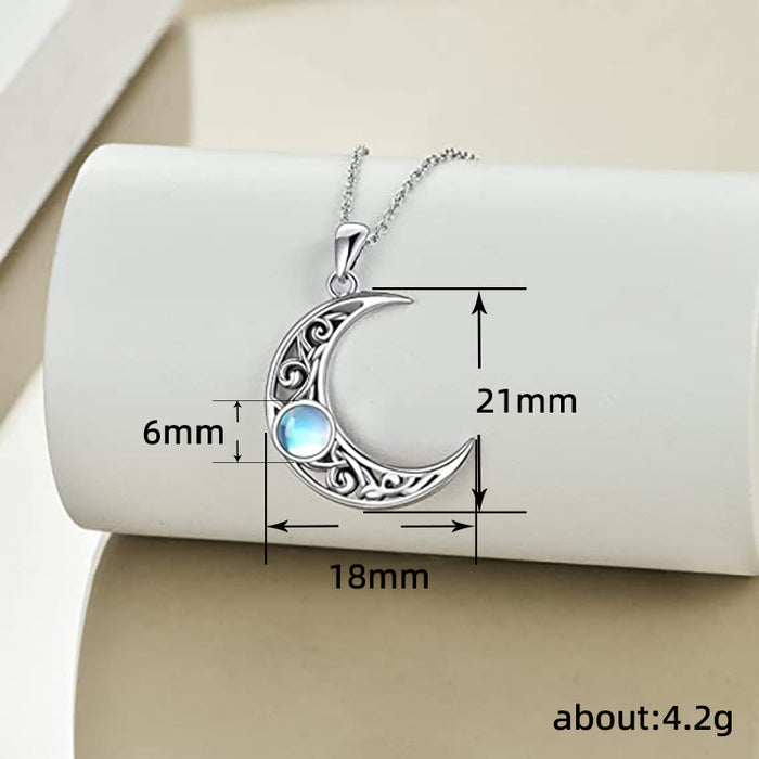 Sun and Moon Couple Pendant Women's Crescent Clavicle Necklace