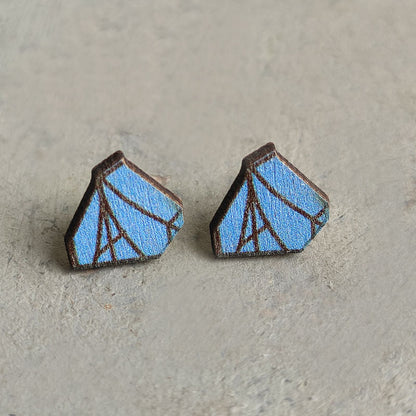 Wooden fire earrings