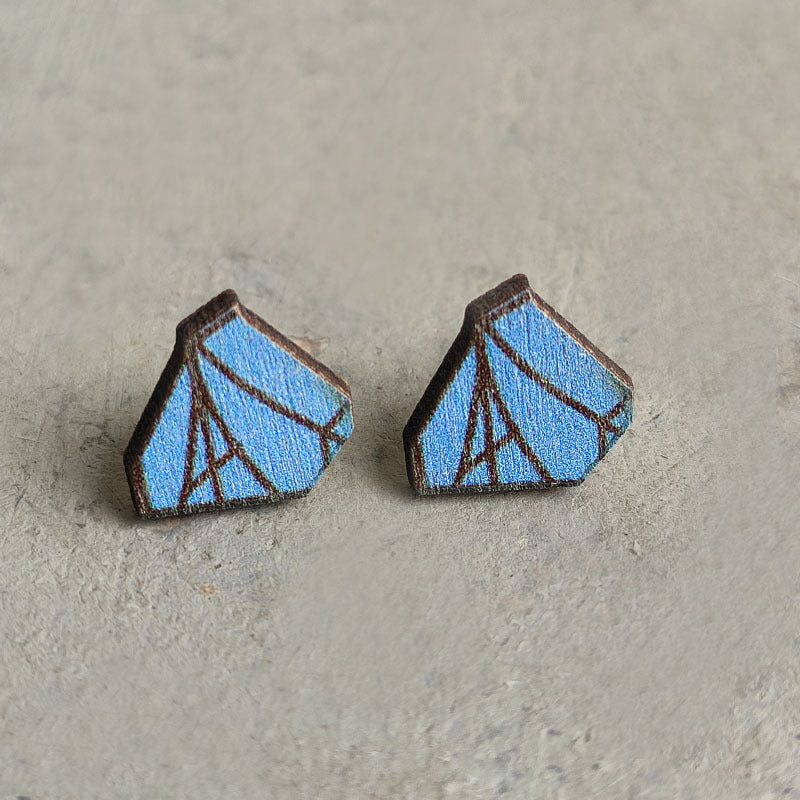Pendientes de fuego de madera
