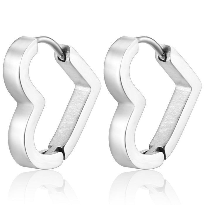 Gold geometric stainless steel earrings for men and women titanium steel hand-polished earrings