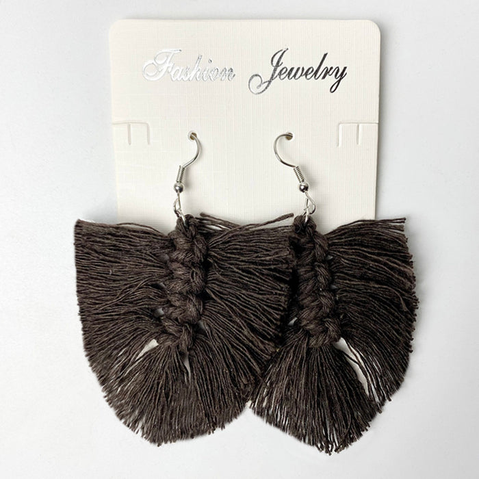 Handwoven Bohemian Tassel Earrings for Simple Ethnic Style