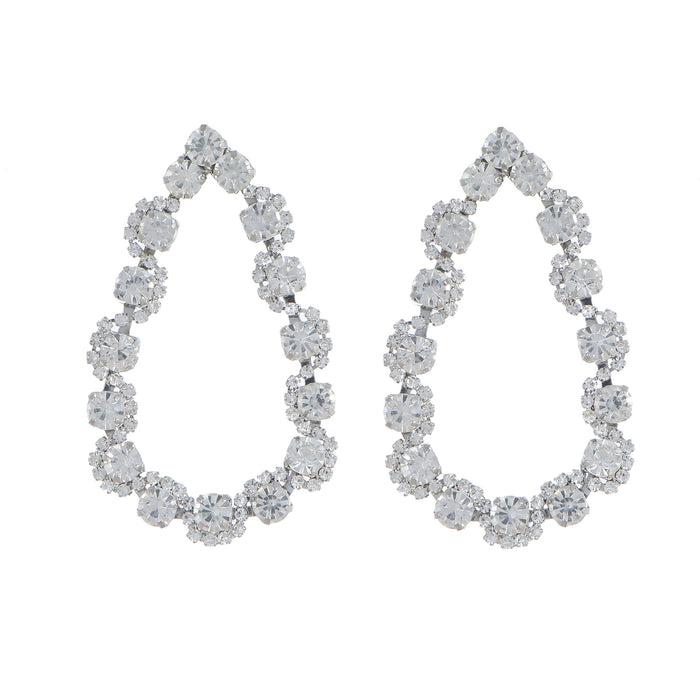 Geometric Rhinestone Earrings - Sexy Full Diamond Studs for a Trendy Style