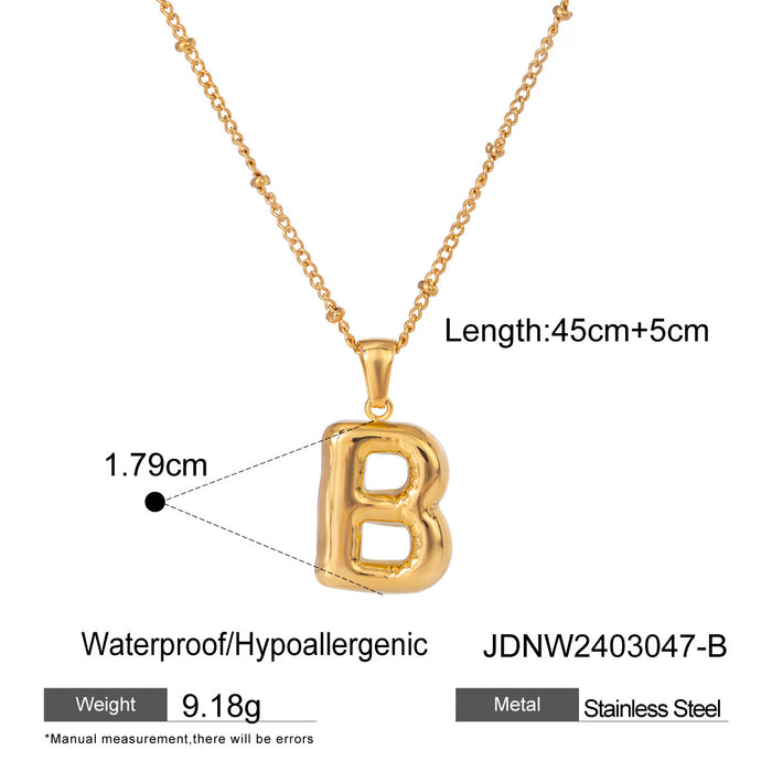 Stainless steel letter necklace pendant neck chain clavicle chain