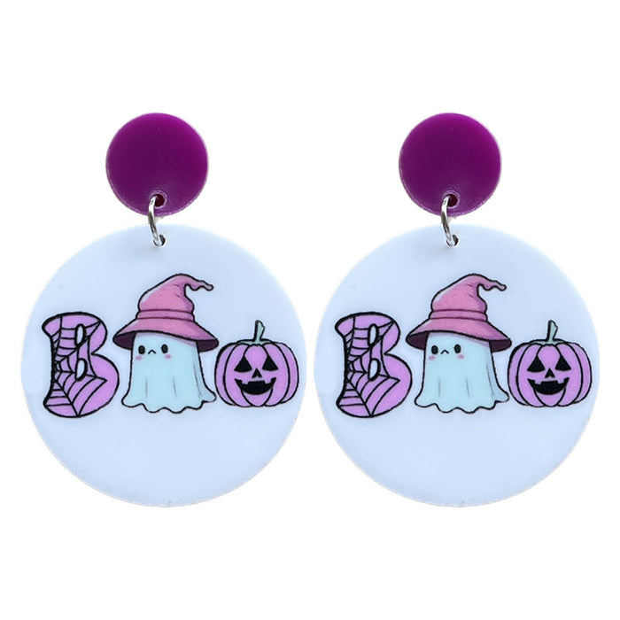 Halloween Acrylic Witch Earrings