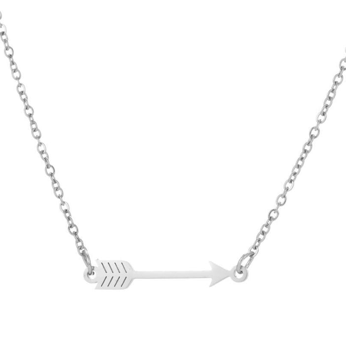 Geometric pendant necklace, European and American retro all-match new arrow clavicle chain ins niche jewelry