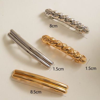 Eco-Friendly Alloy Braided Hair Clip - Simple Back Hair Pin for Women