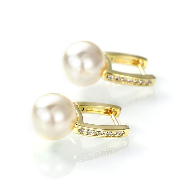 Pearl earrings vintage women's earrings jewelry