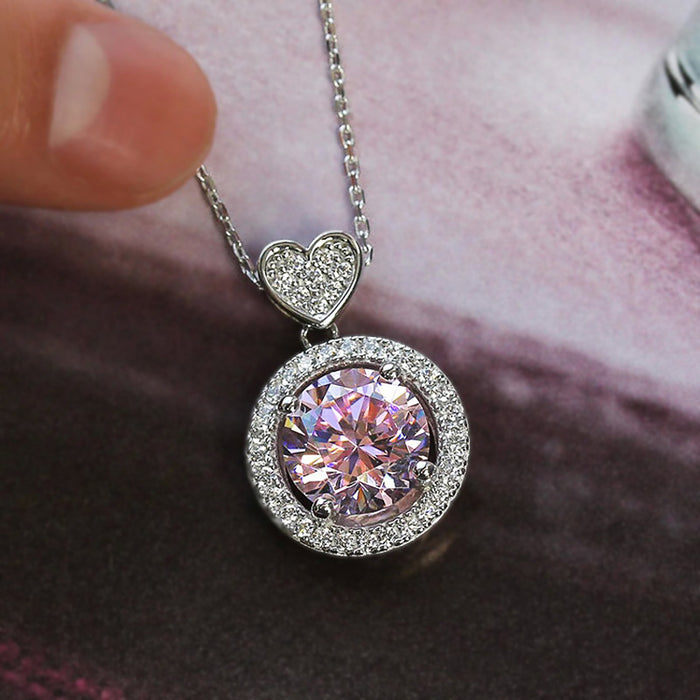 Oval pendant luxury colorful O-shaped necklace for women