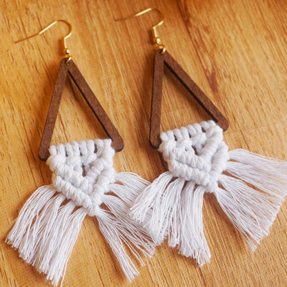 4th of July Bohemian Tassel Earrings for Independence Day