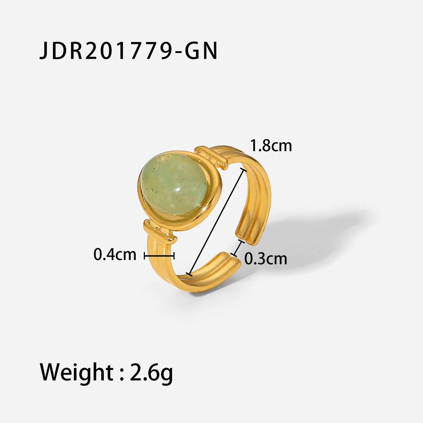 18K Gold Stainless Steel Round Zircon Ring with Weave Design