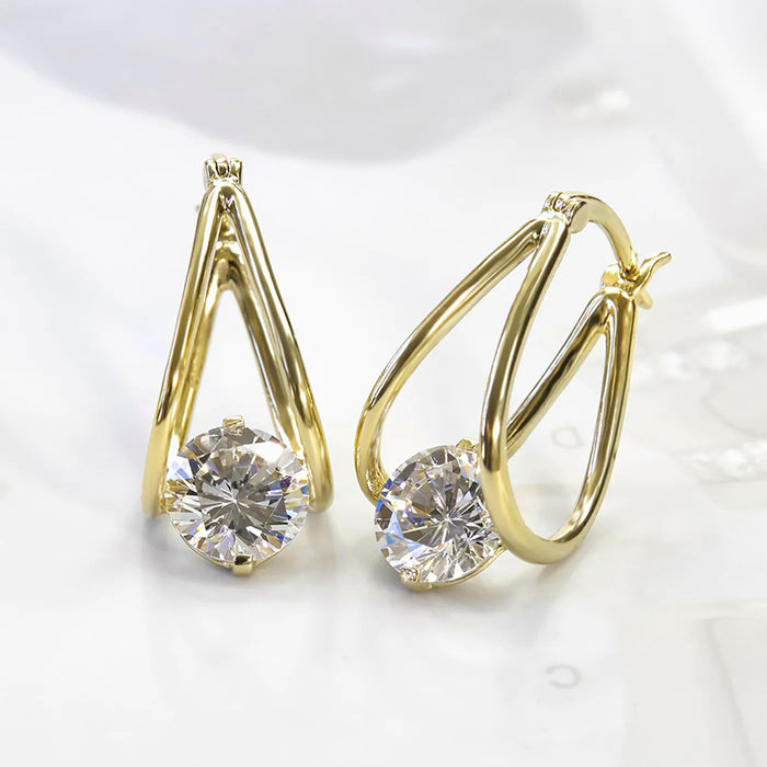 Retro hoop earrings European and American luxury earrings