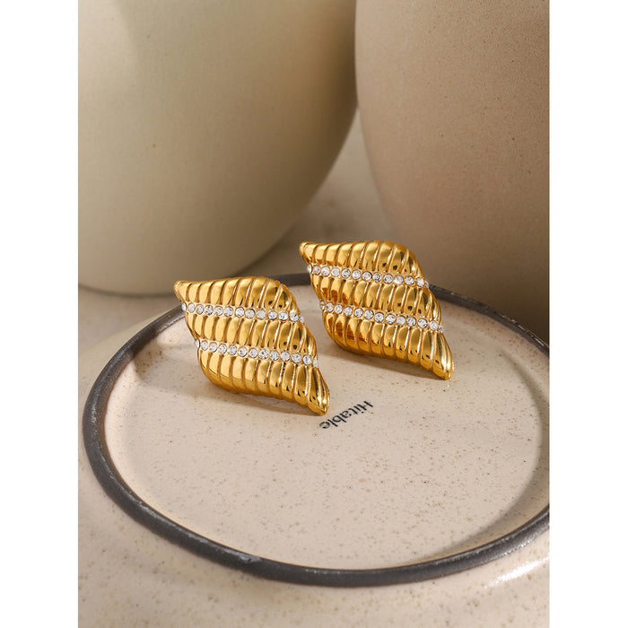 Textured 18K Gold Plated Stainless Steel Ring - Modern and Stylish