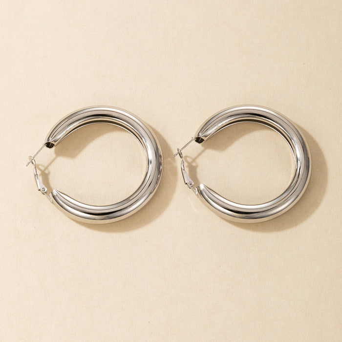 Hoop Earrings Geometric Thick Hoop Earrings