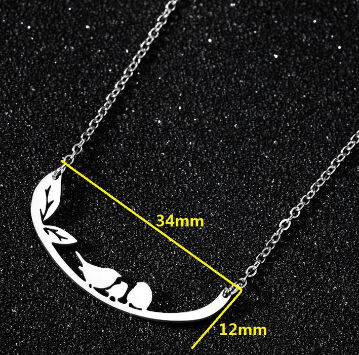 Coconut tree necklace, new summer style small fresh simple pendant clavicle chain stainless steel jewelry