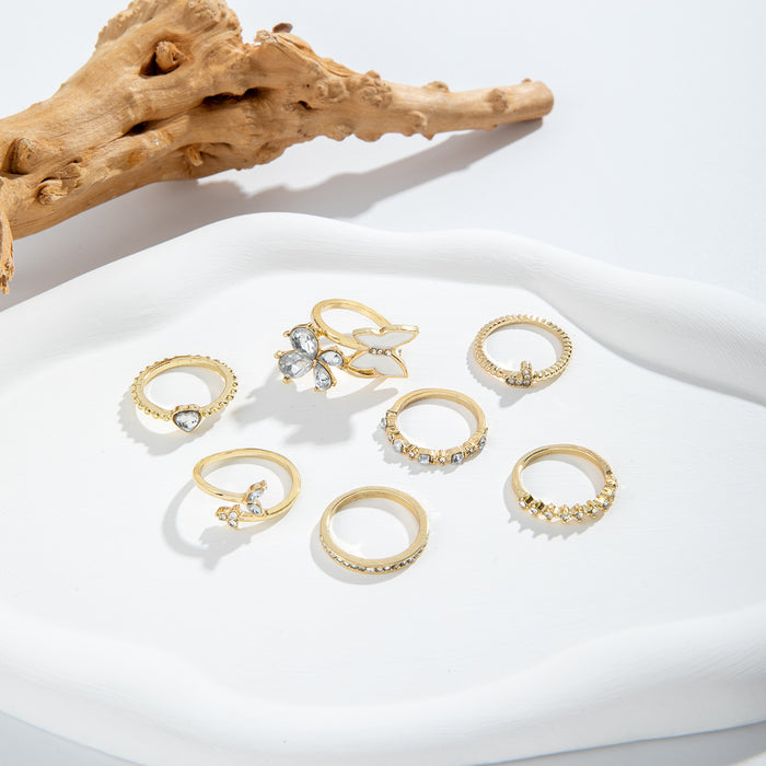 Hollow Arc Rings - 4pcs Set