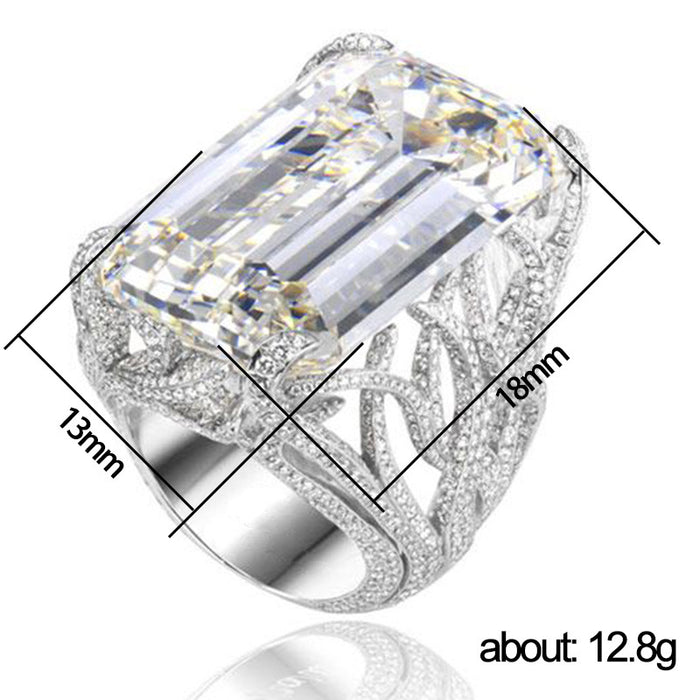 Anillo de mujer con flor hueca retro, pulsera de platino con flor personalizada