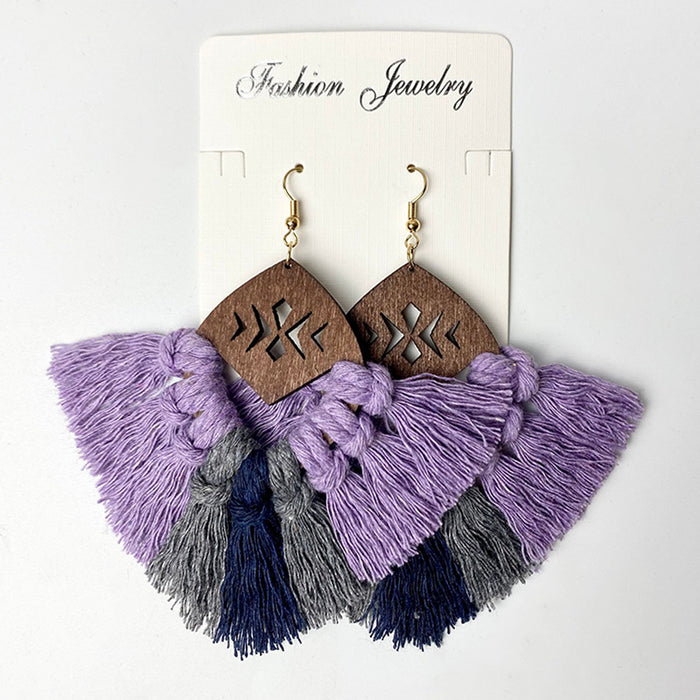 Handwoven Bohemian Tassel Earrings for Simple Ethnic Style