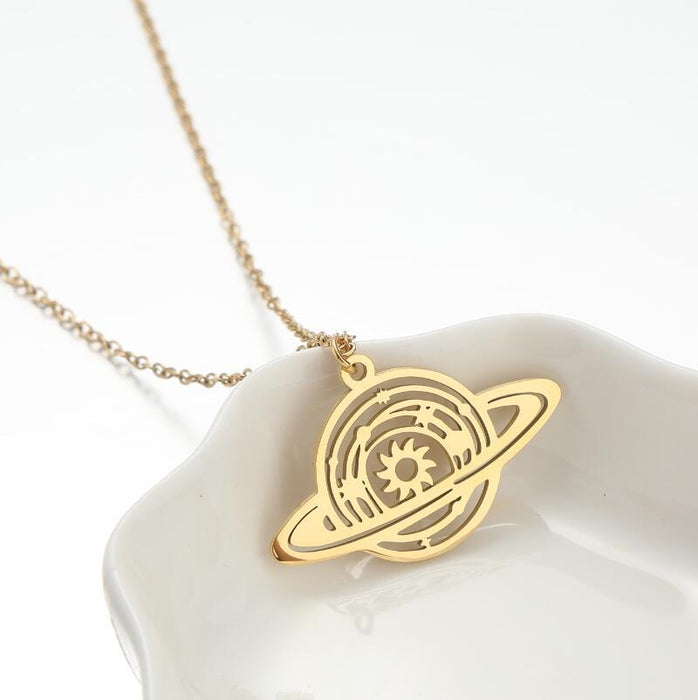 Geometric simple love eight-character double pendant necklace, European and American ins style all-match sweater chain