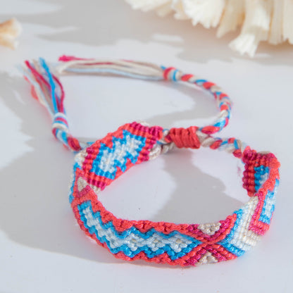 Bohemian Style Colorful String Bracelet - Ethnic Handwoven Beaded Jewelry for Women