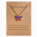 Bohemian style alloy colorful butterfly necklace