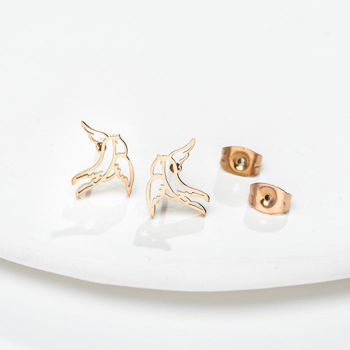 Bird Stainless Steel Stud Earrings - Cute and Stylish Animal Jewelry