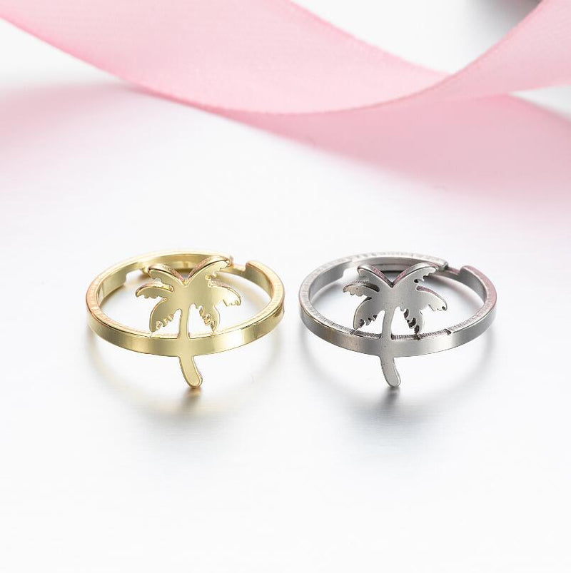 Anillo de coco creativo, anillo abierto de temperamento literario japonés y coreano al por mayor