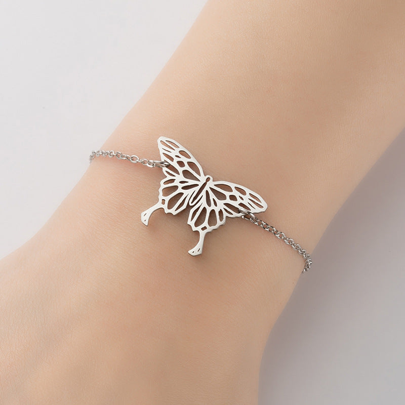 Animal bird butterfly moon cat couple bracelet, non-fading niche design bracelet wholesale