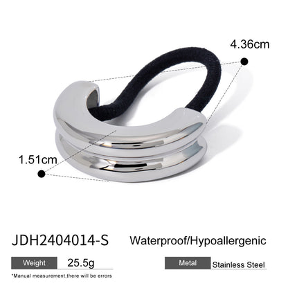 Stainless Steel Hair Tie - High-End Metal Elastic Band for Ponytails