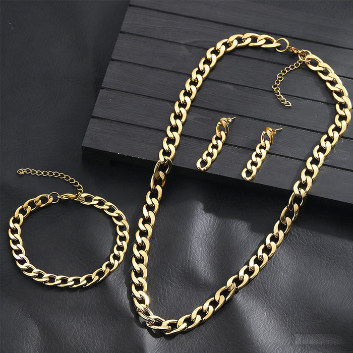 Wholesale stainless steel and titanium steel star-shaped green necklace