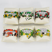 Wholesale Beaded Bracelets Featuring 2026 World Cup Soccer Ball and Sneaker Elements - wallojewerly 