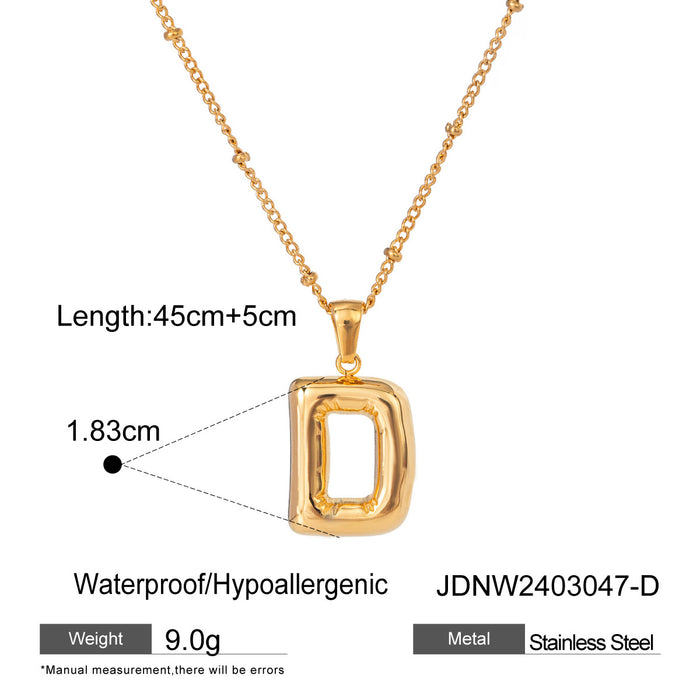 Stainless steel letter necklace pendant neck chain clavicle chain