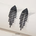 Vintage Long Tassel Earrings - S925 Silver Zircon Butterfly Dangle Earrings for Women - wallojewerly 