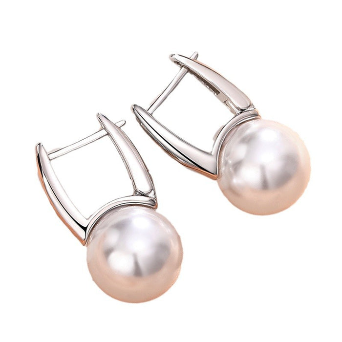 French retro imitation pearl earrings niche temperament earrings