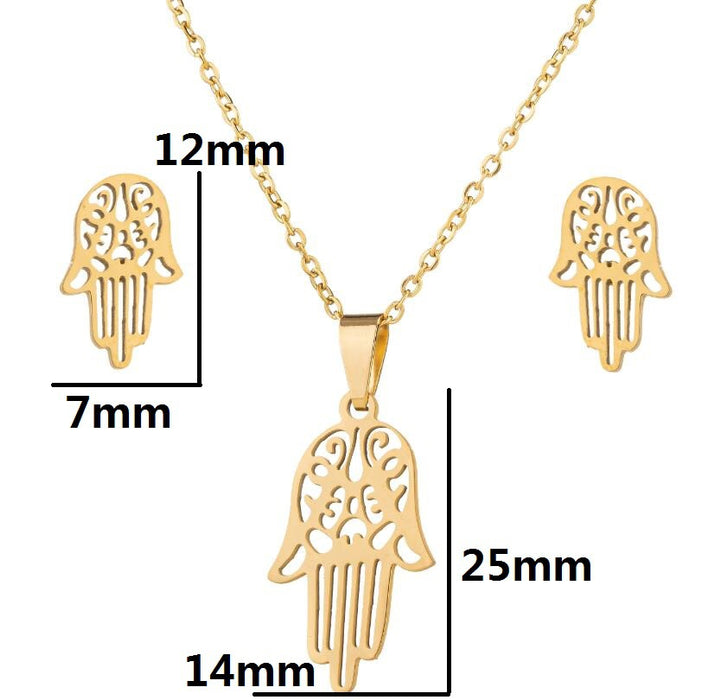 Girls series cat stainless steel pendant necklace, cute small animal clavicle chain cross-border accessories