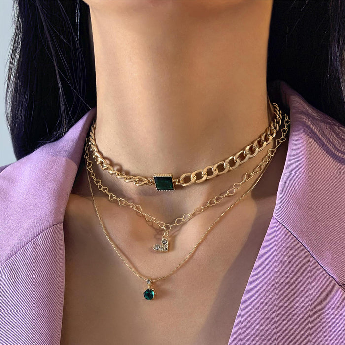 Collar con borlas y colgante de estrella: joyería elegante y chic de múltiples capas para mujeres