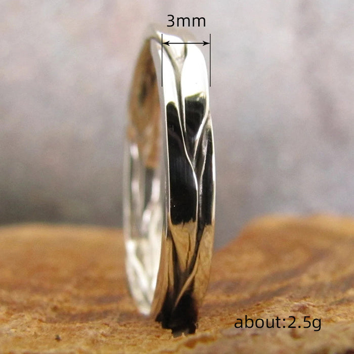 Hip-hop personality ring high-grade texture leaf index finger ring