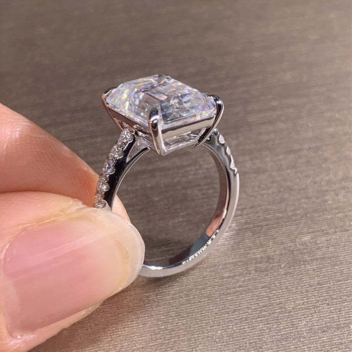 10*12 Princess Square Simulated Diamond Ring