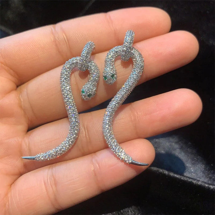 S snake earrings new design exaggerated earrings