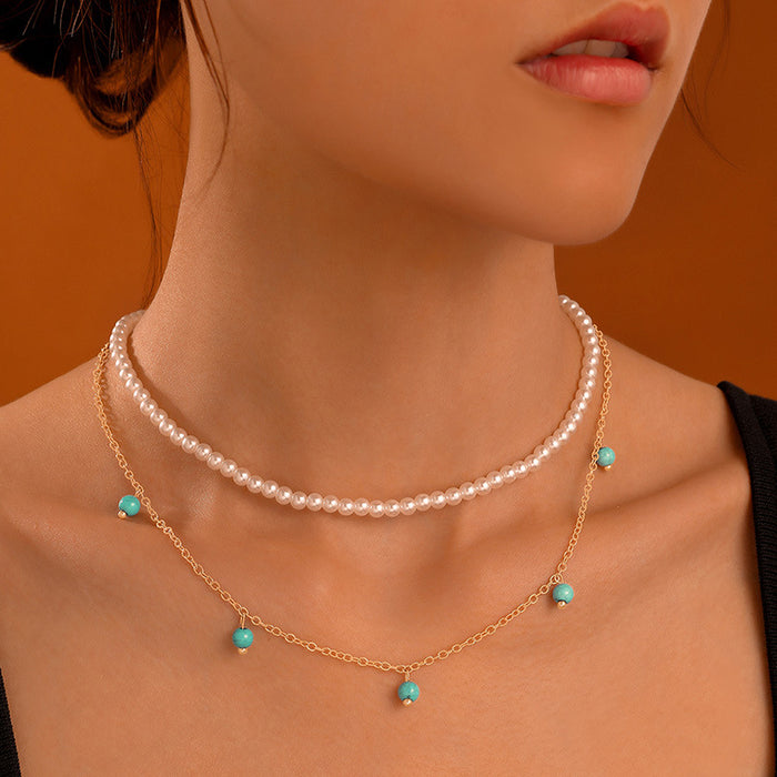 Collar con colgante de estrella y corazón de doble capa: joyería moderna y elegante para mujeres