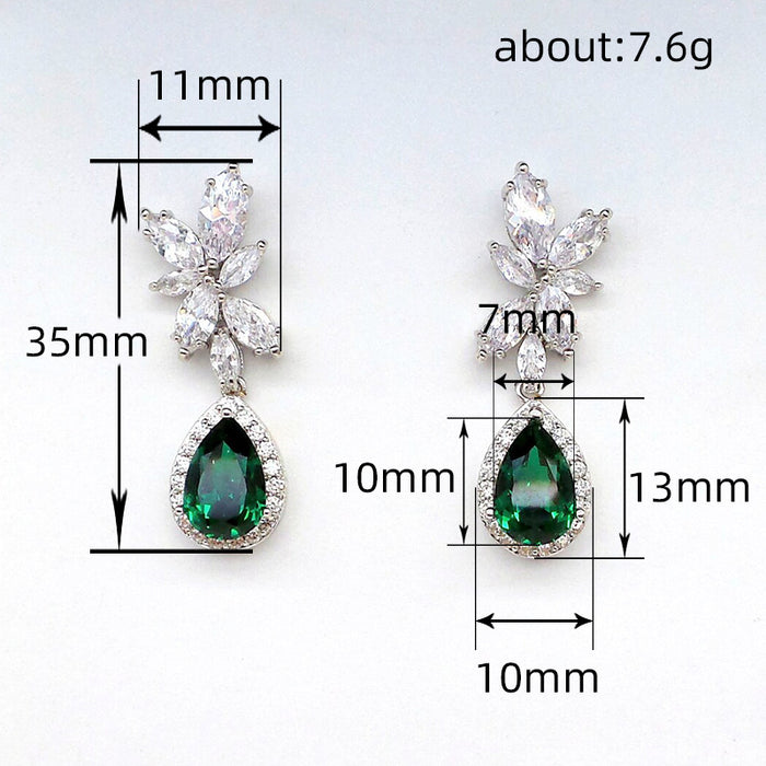 Teardrop Earrings Pear Shape Vintage Diamond Earrings