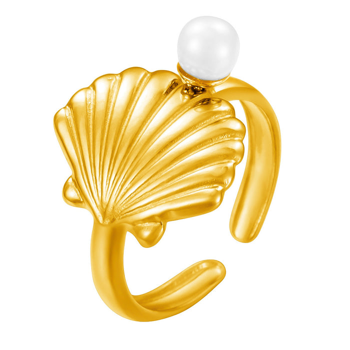 Wholesale irregular thin-ring open-top ocean pearl shell rings