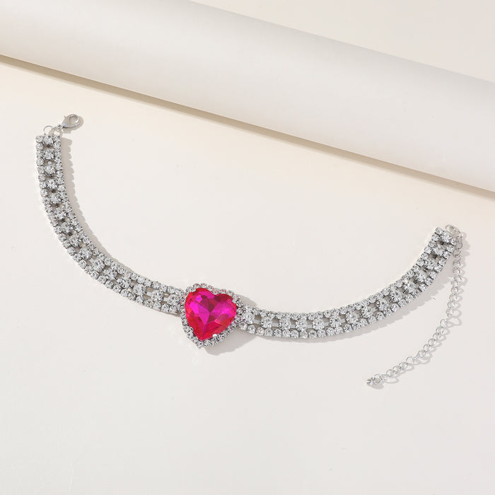 Minimalist Choker Necklace - Layered Rhinestone Chain with a Cool Aesthetic