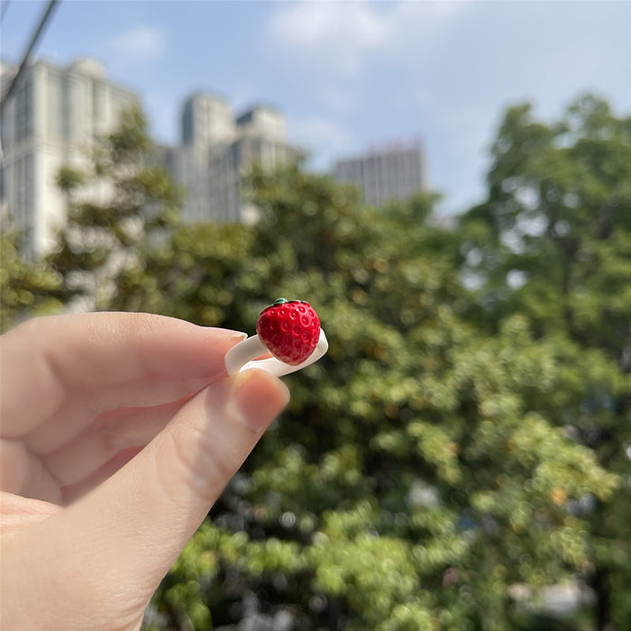 Colorful geometric cheese resin ring