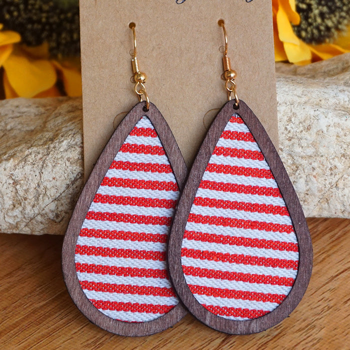 Pendientes con textura de madera