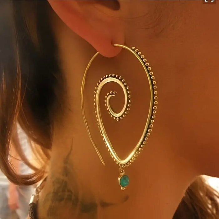 Hollow earrings personalized mosquito coil earrings