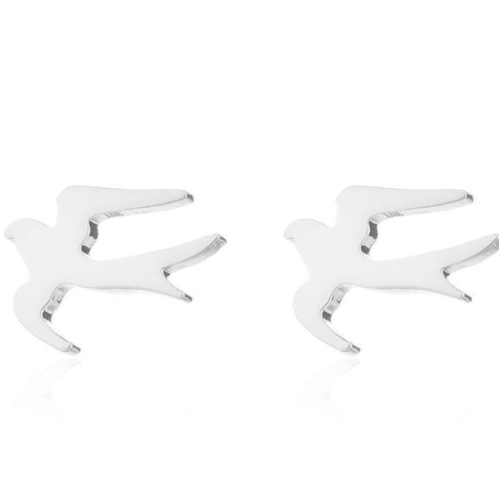 Bird Stainless Steel Stud Earrings - Simple and Stylish Animal Jewelry