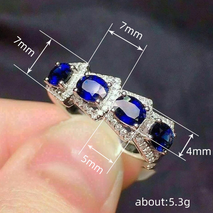 Klein blue zircon ring celebrity style retro magazine style ring