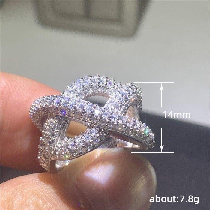 Colored gemstone zircon ring wedding exchange jewelry women's ring