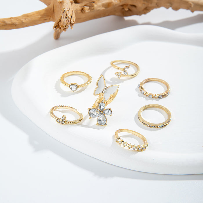 Hollow Arc Rings - 4pcs Set